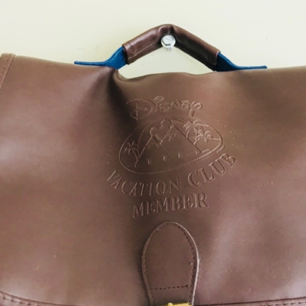 Disney World Backpack Blue & Brown Leather - Picture 5 of 7